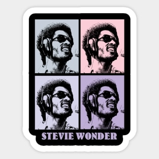 Stevie Wonder 80s Pop Art Sticker